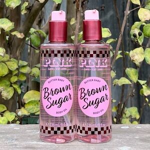 2 VS PINK Brown Sugar Body Oils